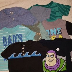Lot of 8 toddler boys short sleeve shirts size 3T